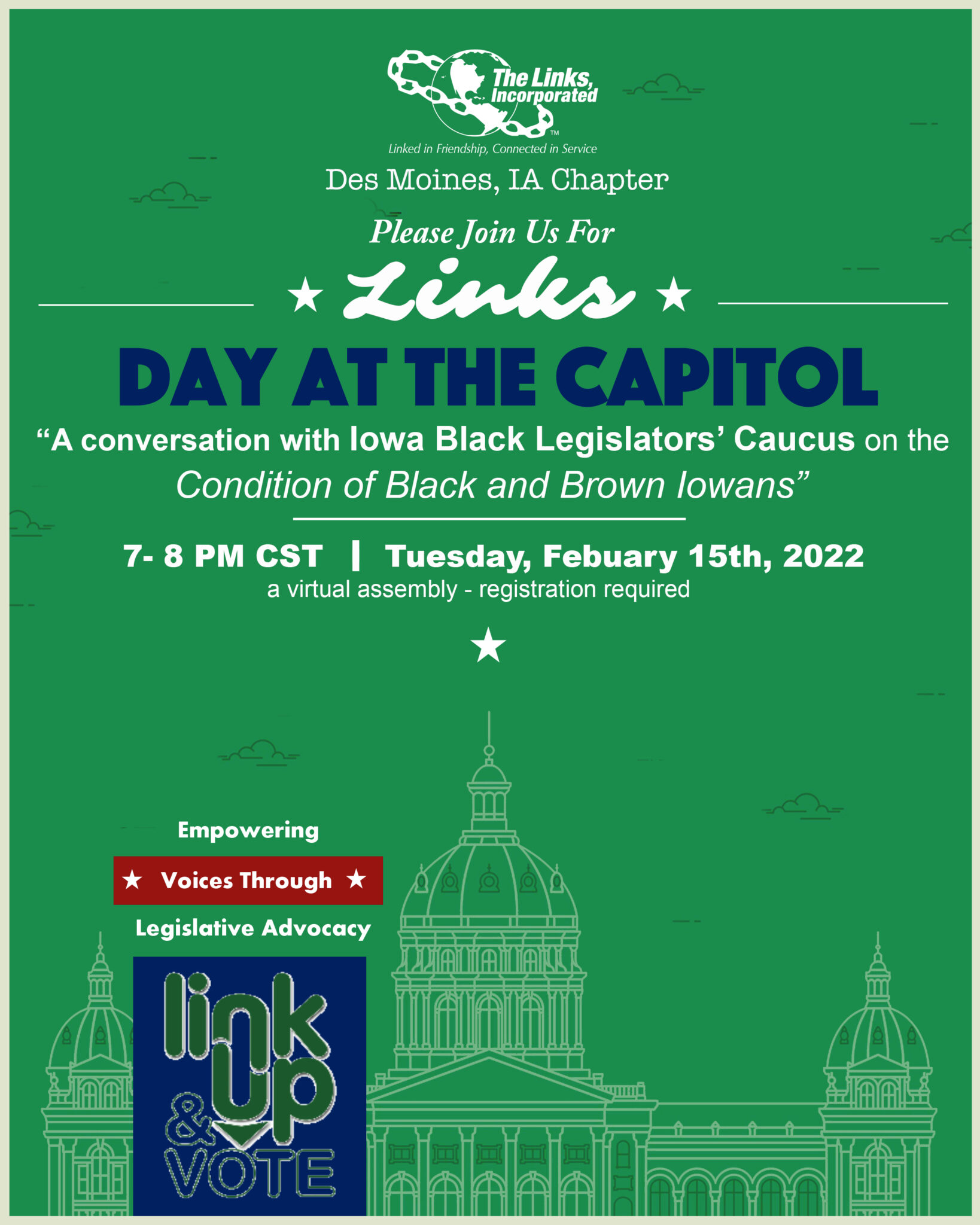 LINKS Day at the Capitol The Des Moines (IA) Chapter of The Links